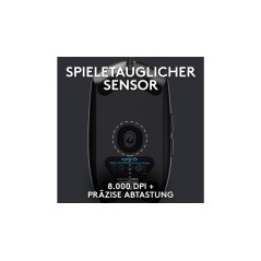 Logitech Gaming Mouse G203 LIGHTSYNC - Optisk, Kabling, Sort - Præcision & Komfort til Gamere!